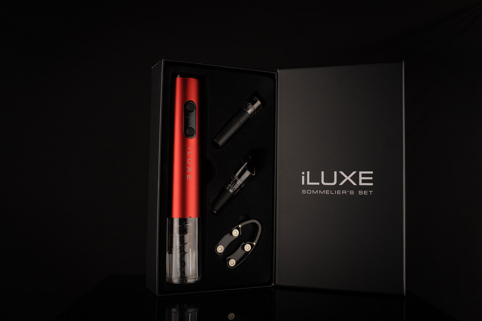 Подарочный набор сомелье iLUXE с электроштопором